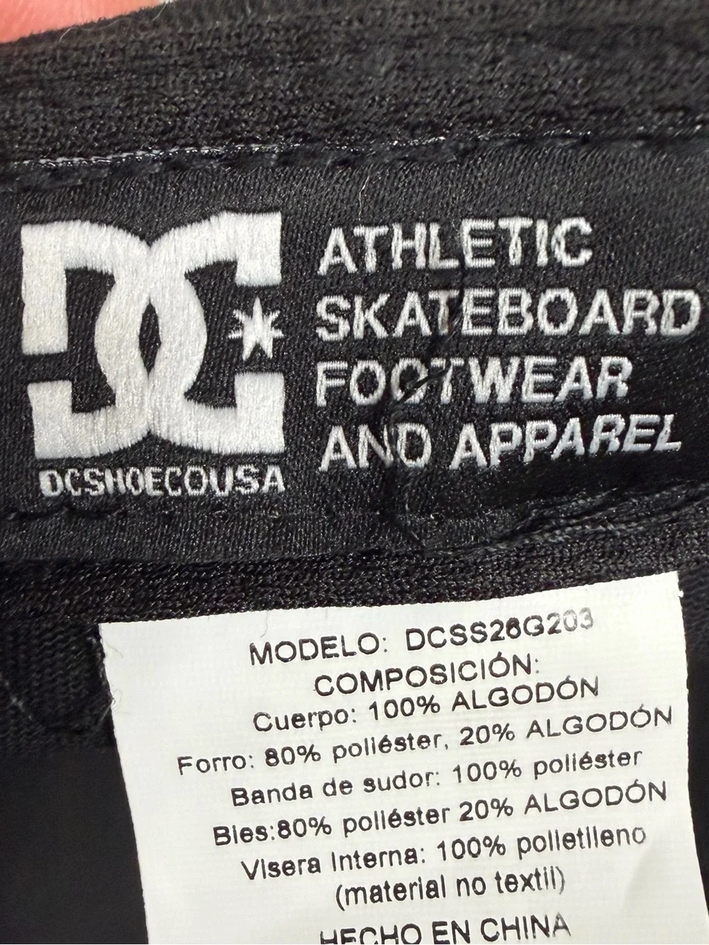 DC Shoes Co Black Adjustable Baseball Hat Cap Mens Skater Snapback Embroidered
